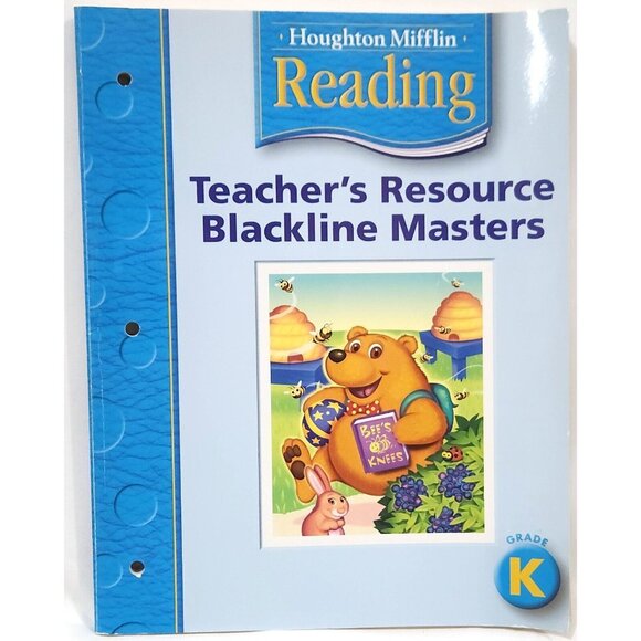 Kindergarten Reading TEACHERS RESOURCE BLACKLINE MASTER book homeschool Houghton - Picture 1 of 3